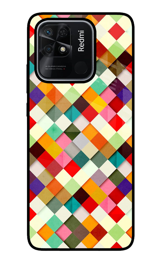 Geometric Abstract Colorful Redmi 10/10 Power Glass Case