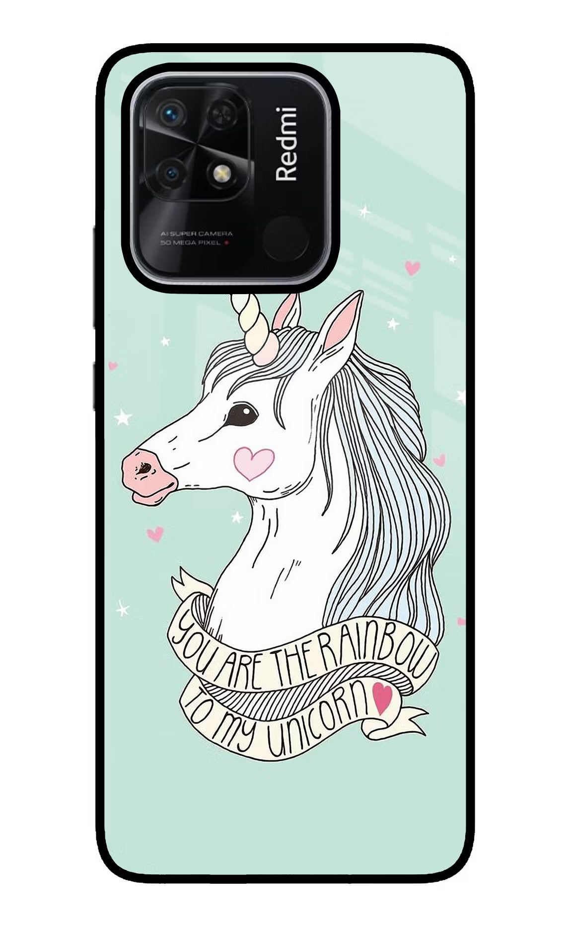 Unicorn Wallpaper Redmi 10/10 Power Glass Case Back Cover by Casekaro