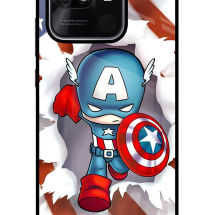 Captain America Redmi 10/10 Power Glass Case