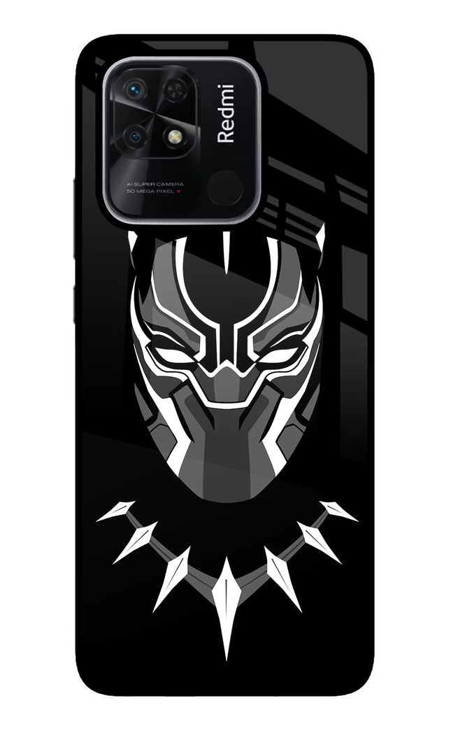 Black Panther Redmi 10/10 Power Glass Case Back Cover by Casekaro