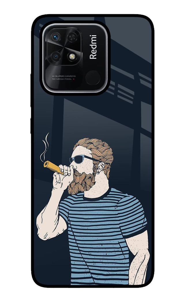 Smoking Redmi 10/10 Power Glass Case Back Cover by Casekaro