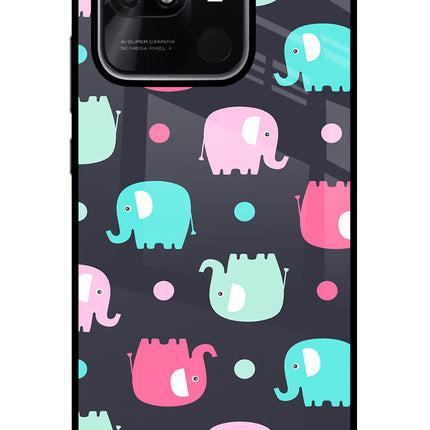 Elephants Redmi 10/10 Power Glass Case