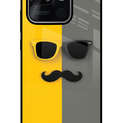 Sunglasses with Mustache Redmi 10/10 Power Glass Case