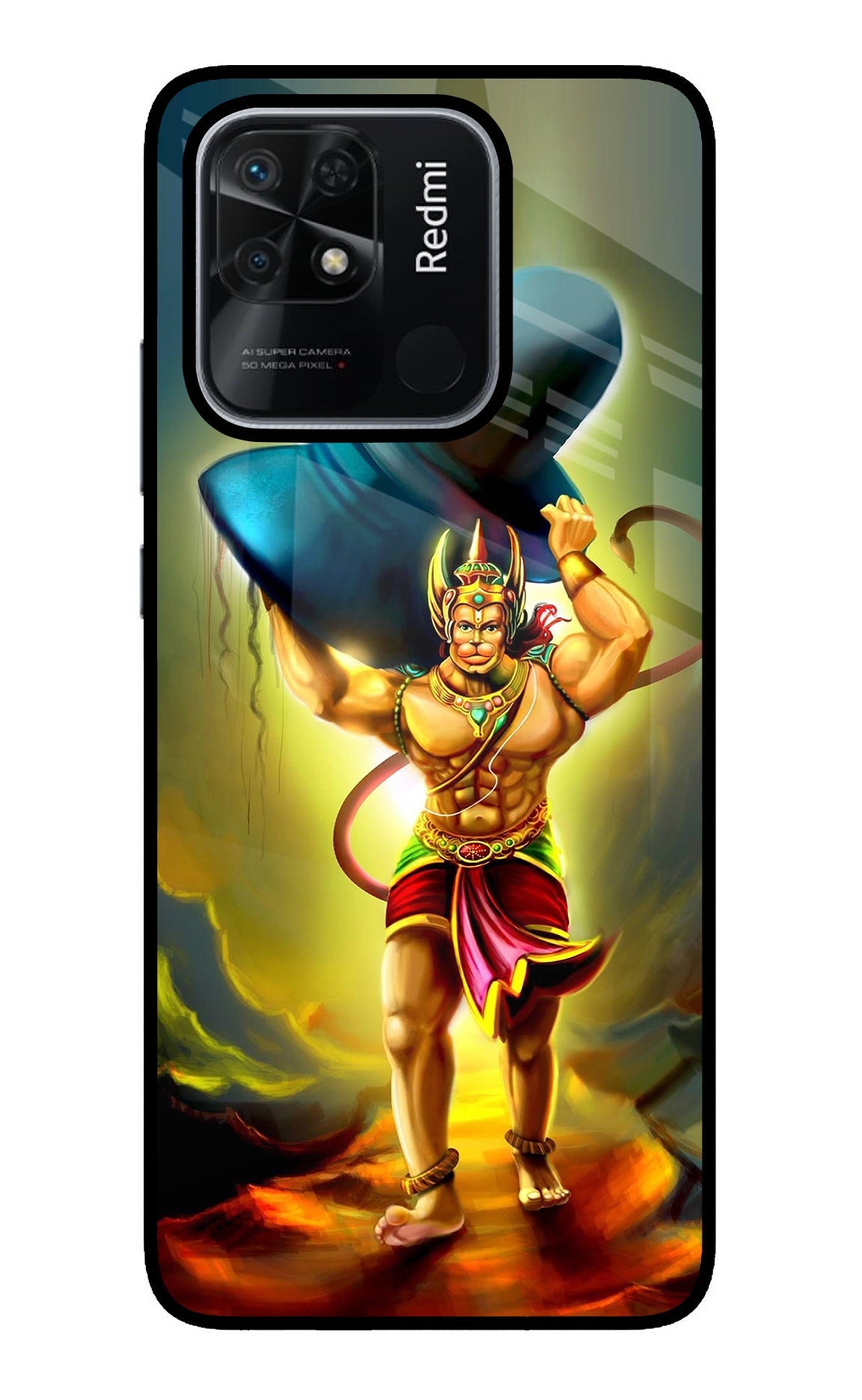 Lord Hanuman Redmi 10/10 Power Glass Case