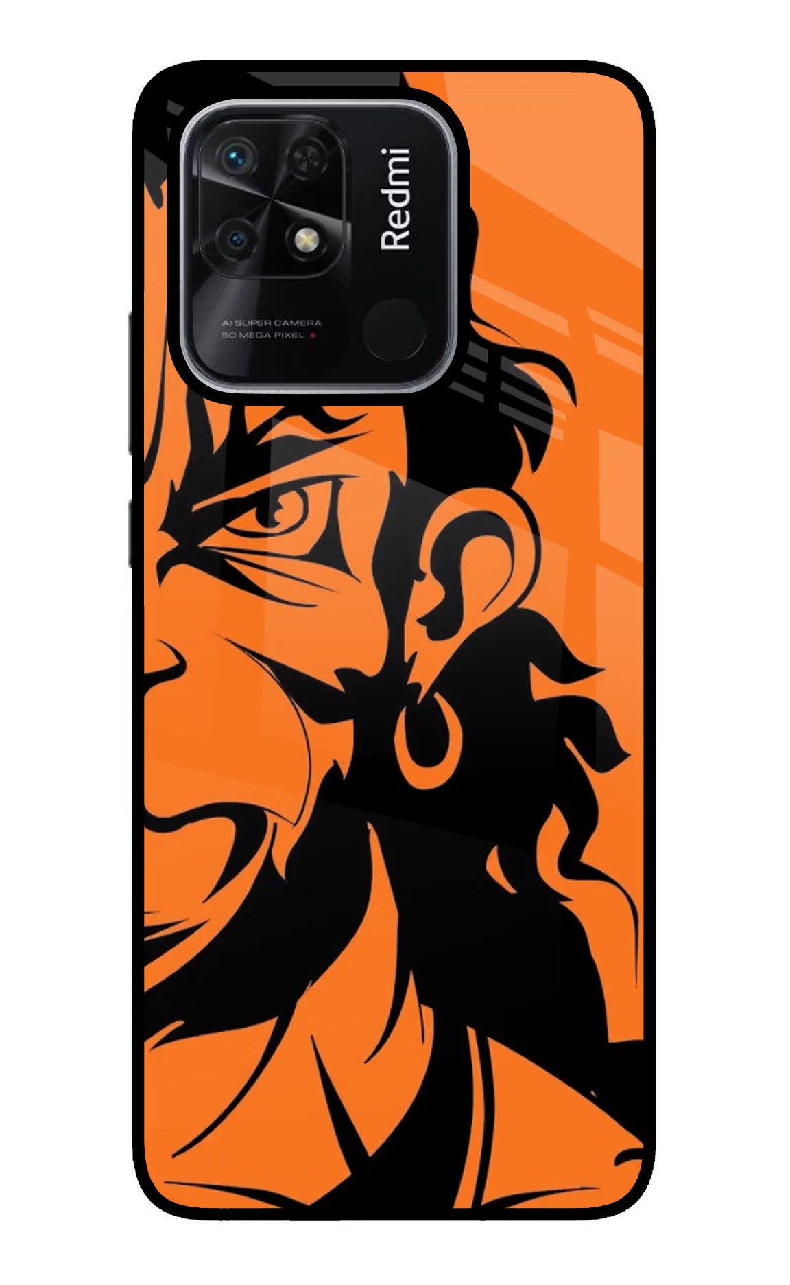 Hanuman Redmi 10/10 Power Glass Case Back Cover by Casekaro