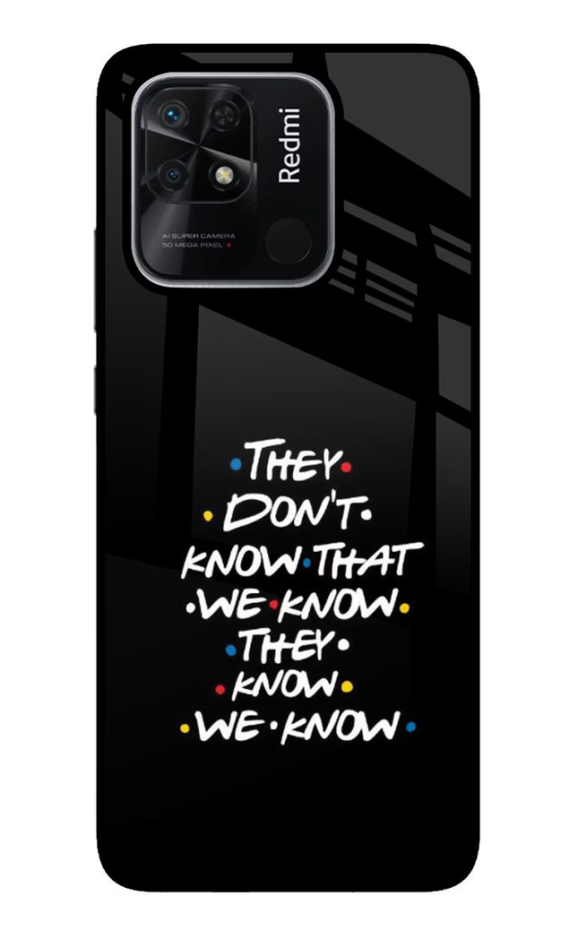 FRIENDS Dialogue Redmi 10/10 Power Glass Case Back Cover by Casekaro