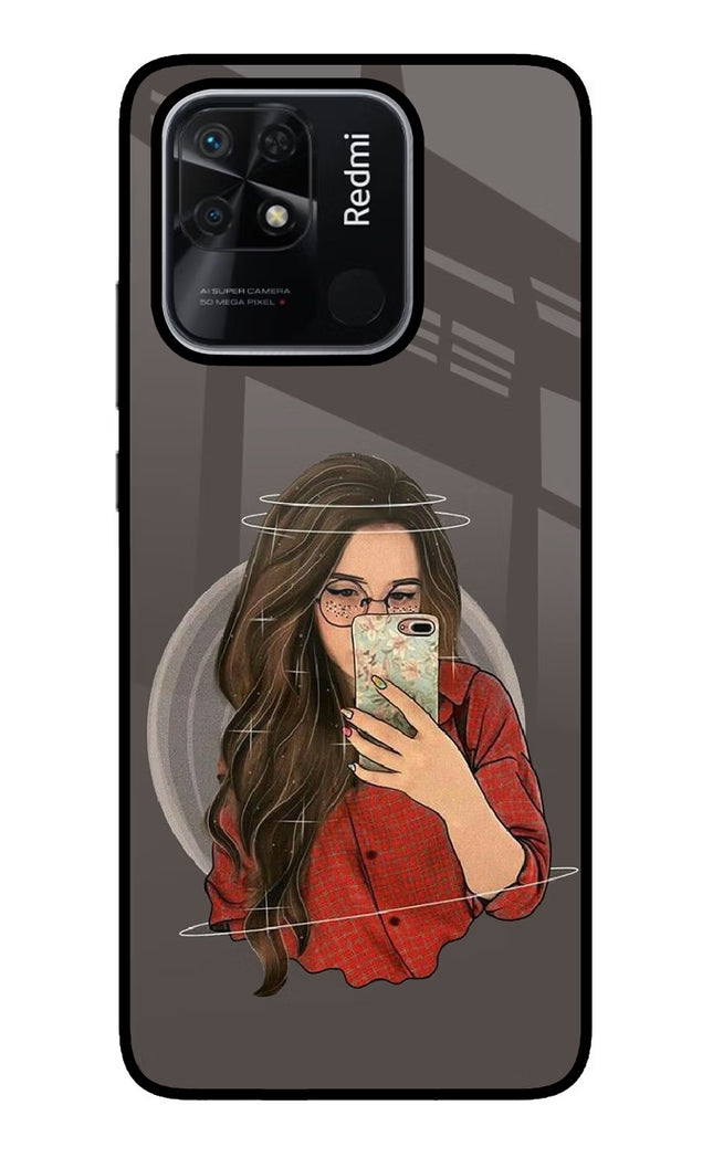 Selfie Queen Redmi 10/10 Power Glass Case Back Cover by Casekaro
