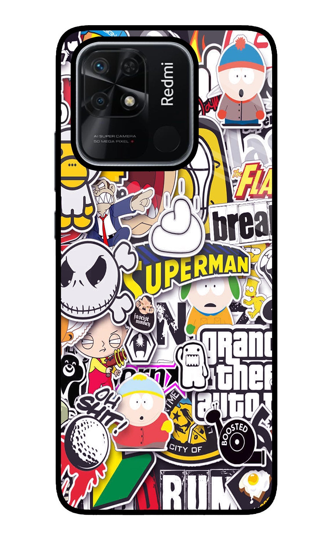 Sticker Bomb Redmi 10/10 Power Back Cover