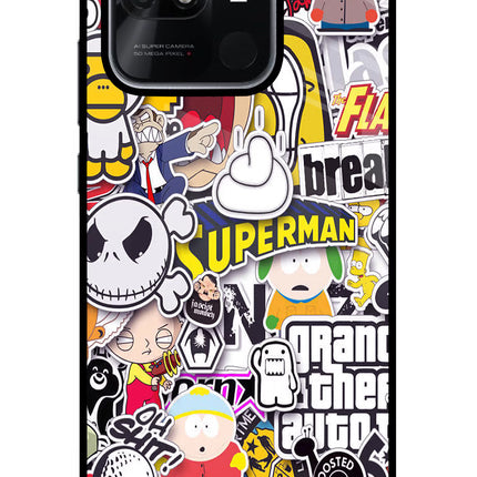 Sticker Bomb Redmi 10/10 Power Glass Case