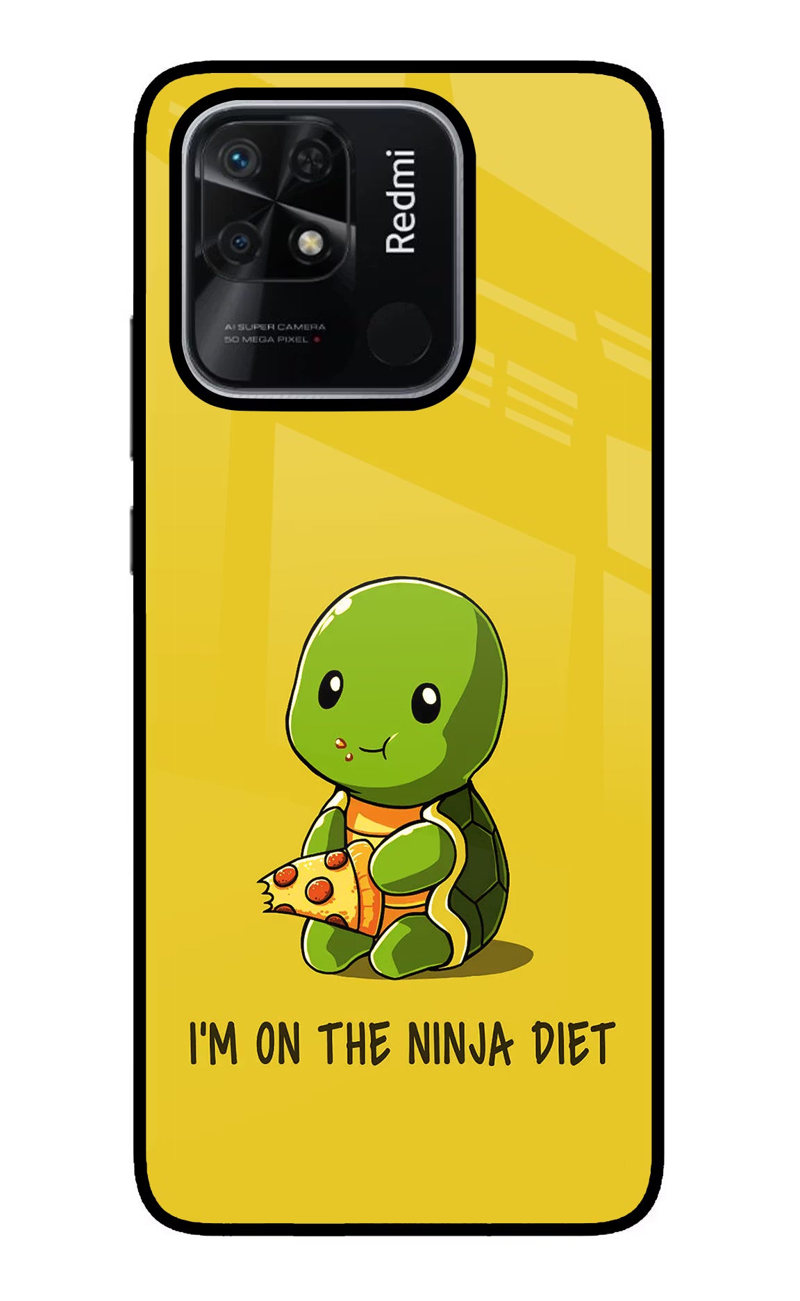 I'm on Ninja Diet Redmi 10/10 Power Glass Case Back Cover by Casekaro
