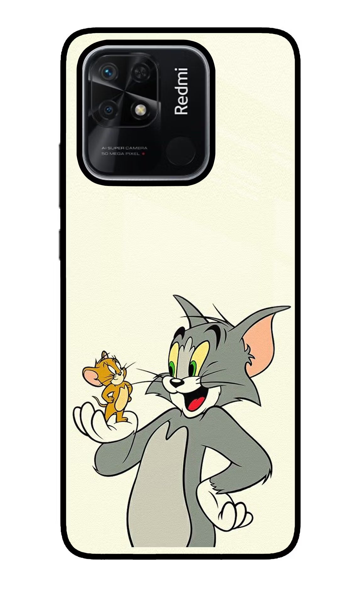 Tom & Jerry Redmi 10/10 Power Glass Case Back Cover by Casekaro