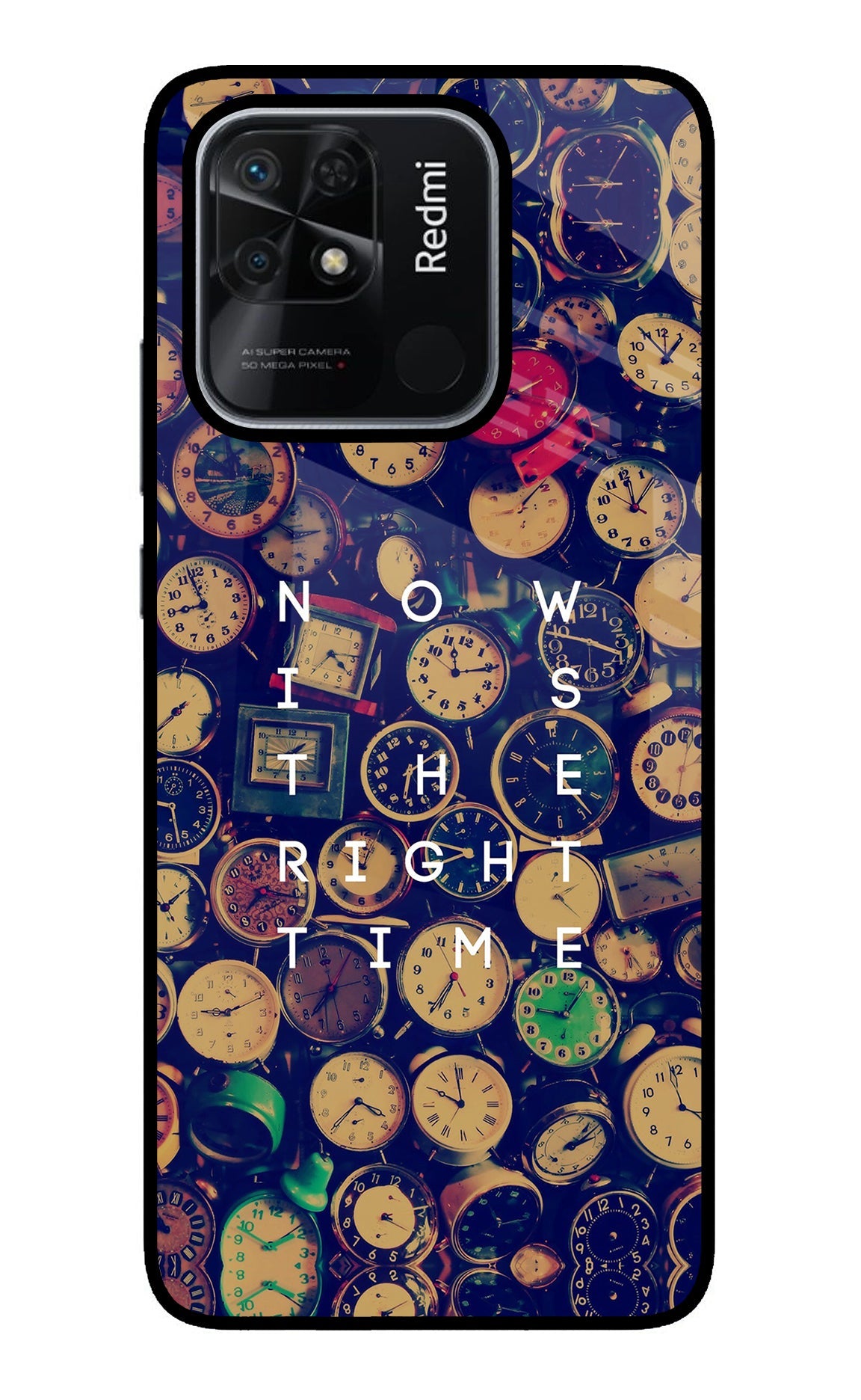 Now is the Right Time Quote Redmi 10/10 Power Glass Case