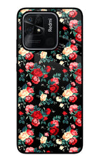 Rose Pattern Redmi 10/10 Power Glass Case