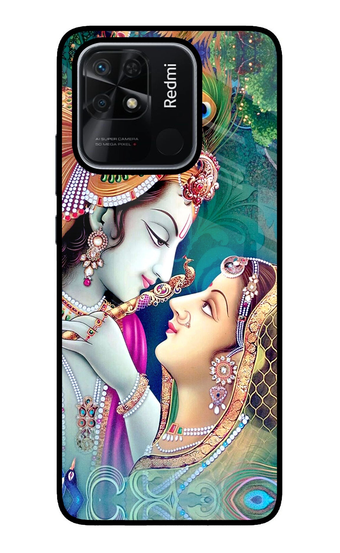 Lord Radha Krishna Redmi 10/10 Power Glass Case