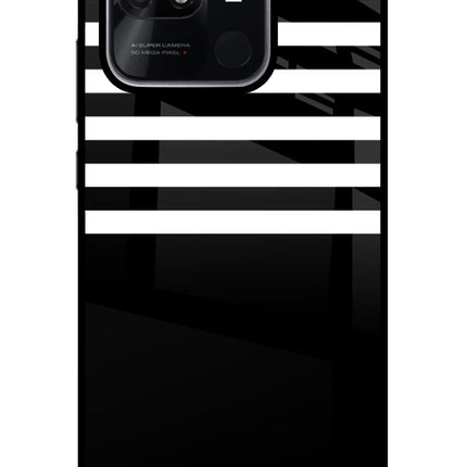 Black and White Print Redmi 10/10 Power Glass Case