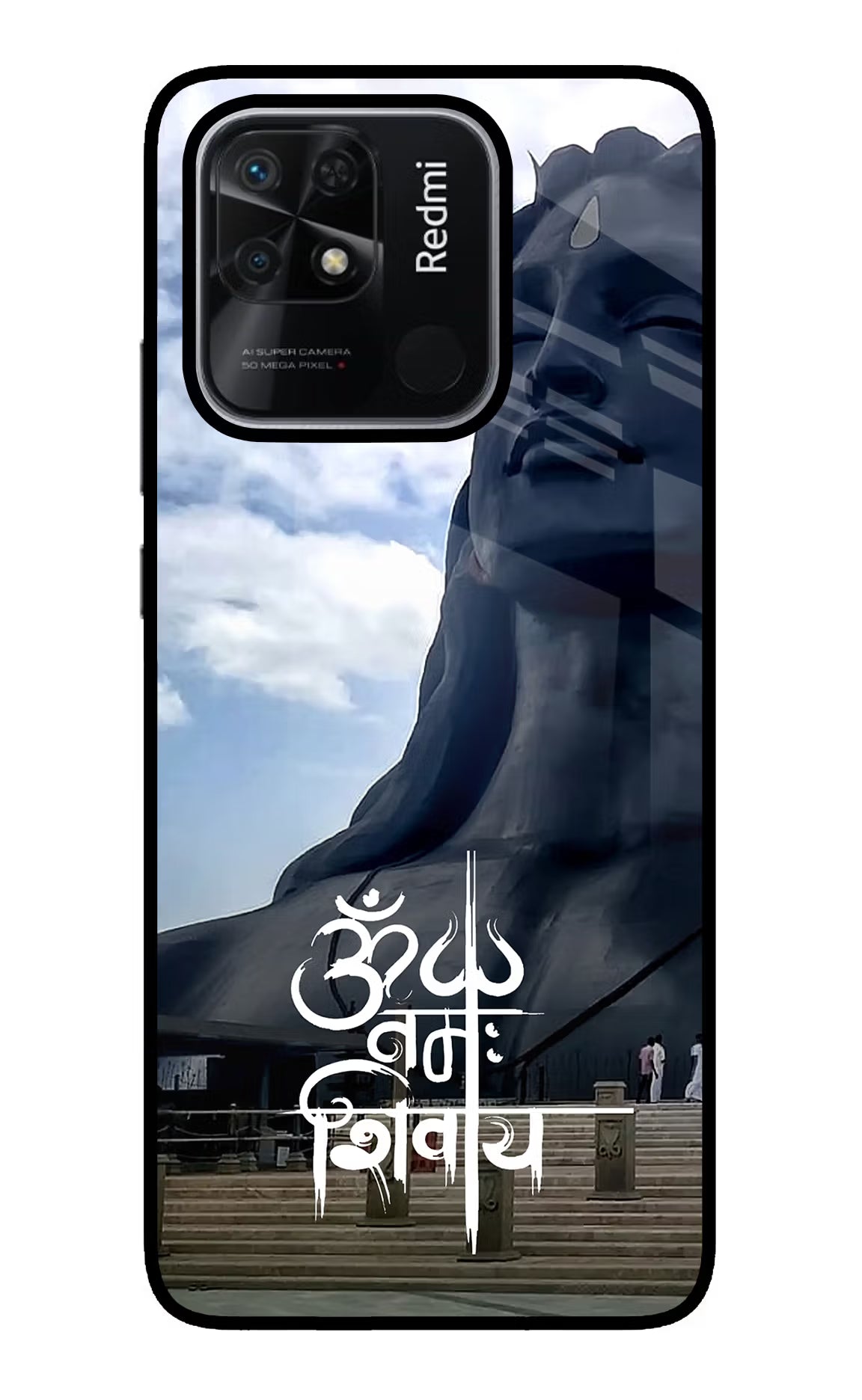Om Namah Shivay Redmi 10/10 Power Glass Case Back Cover by Casekaro