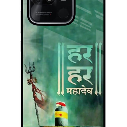 Har Har Mahadev Shivling Redmi 10/10 Power Glass Case