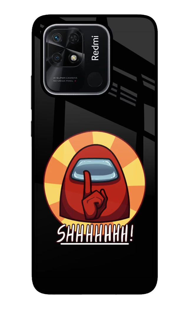 Among Us Shhh! Redmi 10/10 Power Glass Case Back Cover by Casekaro