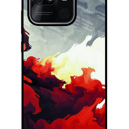 Fire Cloud Redmi 10/10 Power Glass Case