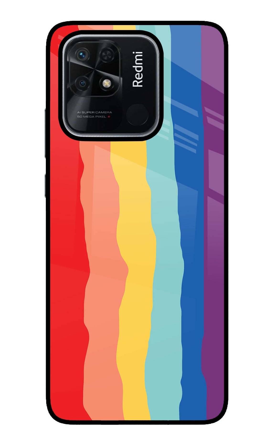 Rainbow Redmi 10/10 Power Glass Case