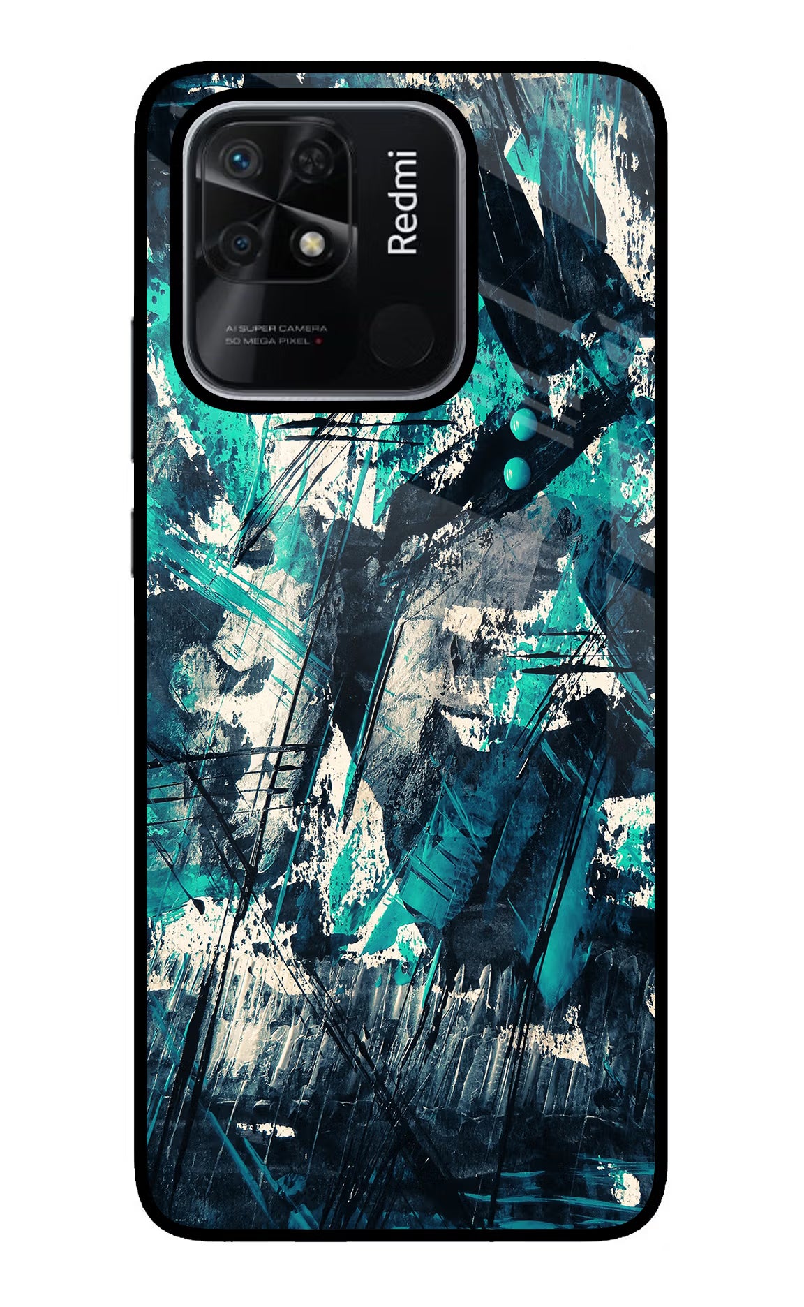 Artwork Redmi 10/10 Power Glass Case Back Cover by Casekaro