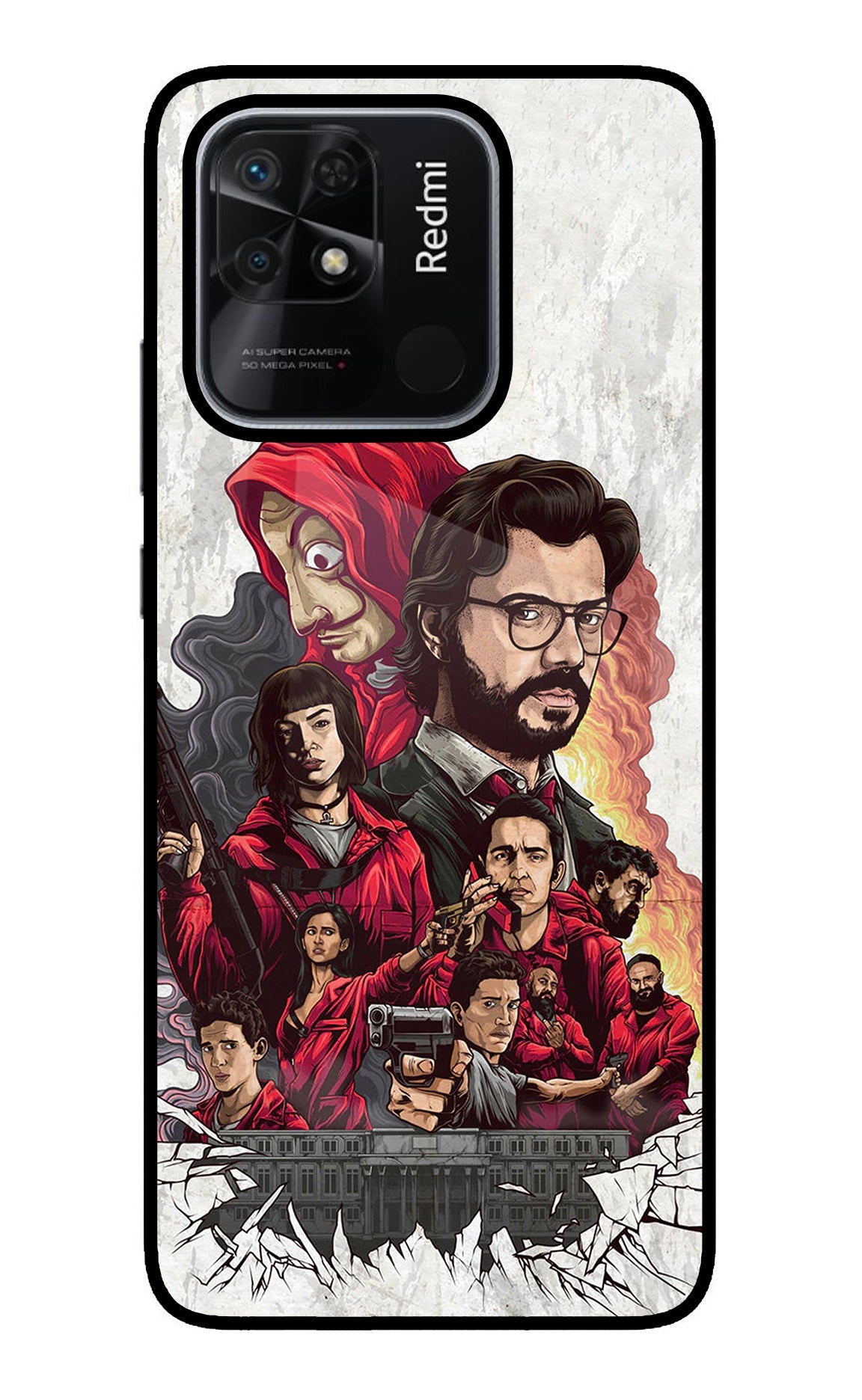 Money Heist Artwork Redmi 10/10 Power Back Cover