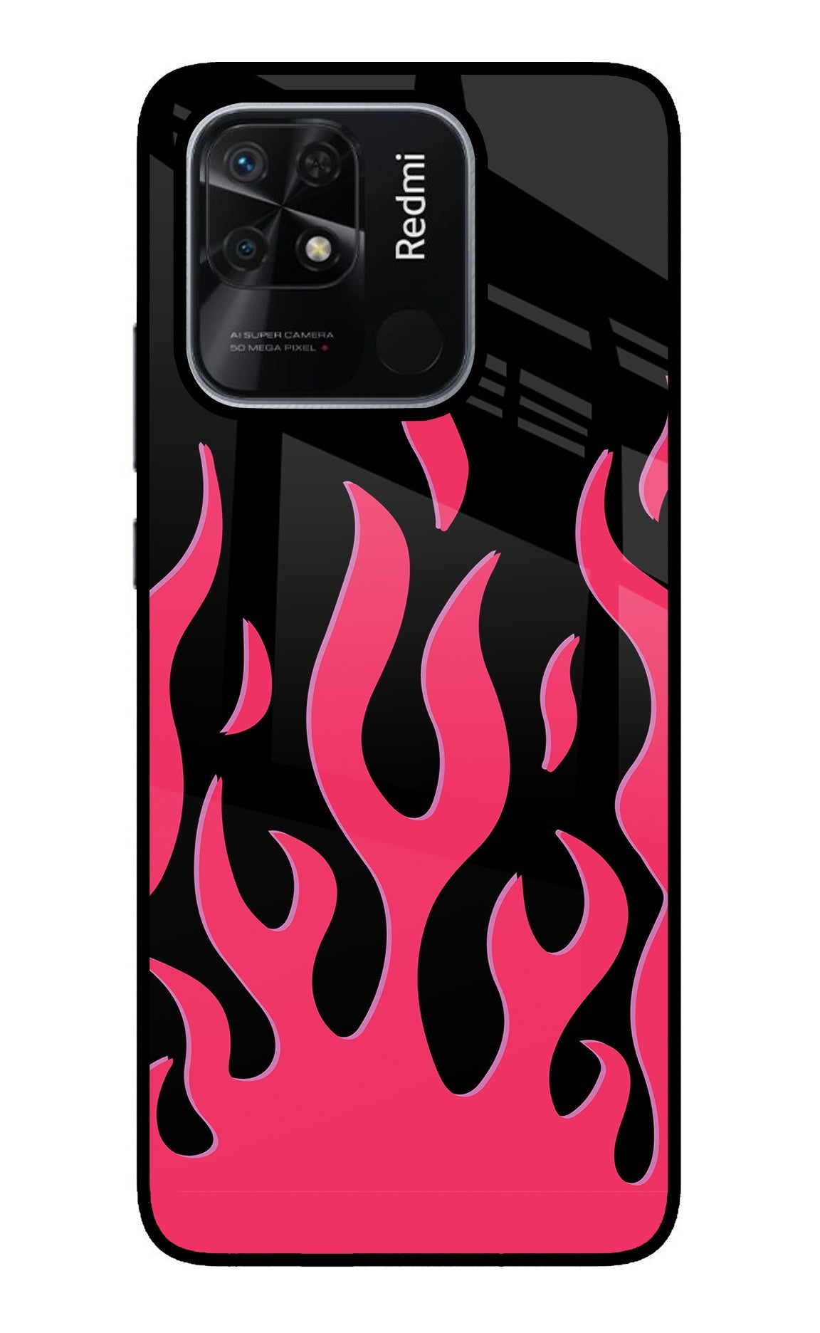 Fire Flames Redmi 10/10 Power Back Cover