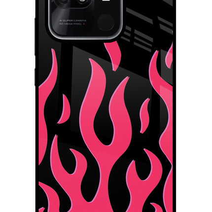 Fire Flames Redmi 10/10 Power Glass Case