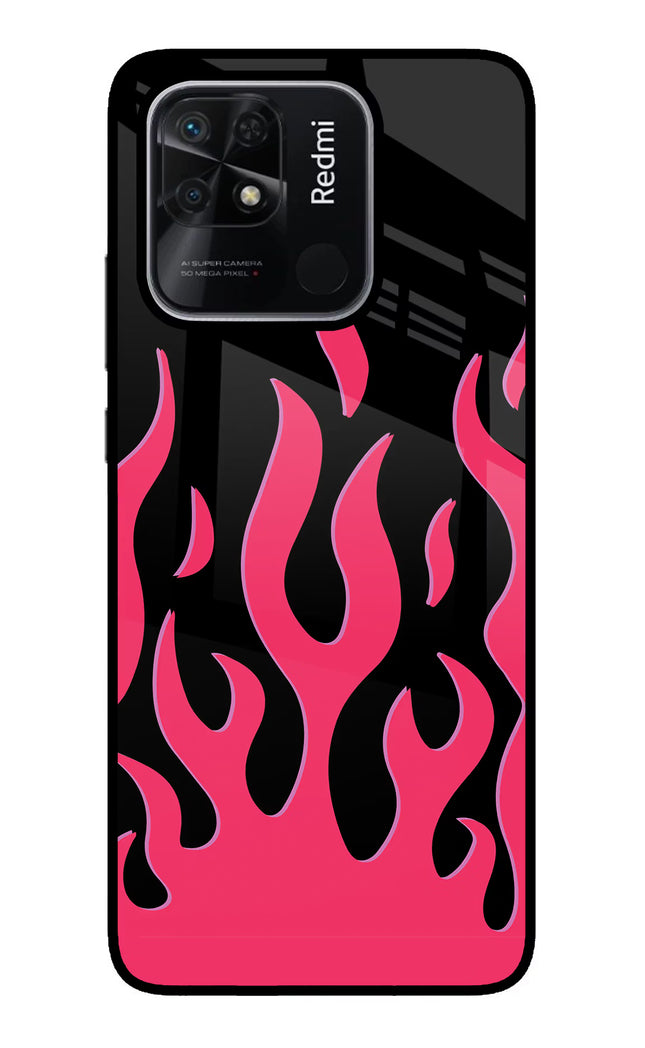 Fire Flames Redmi 10/10 Power Glass Case Back Cover by Casekaro