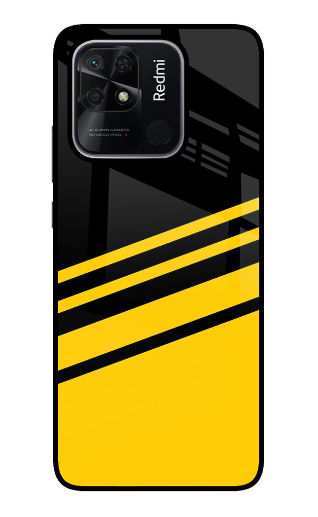 Yellow Shades Redmi 10/10 Power Glass Case Back Cover by Casekaro