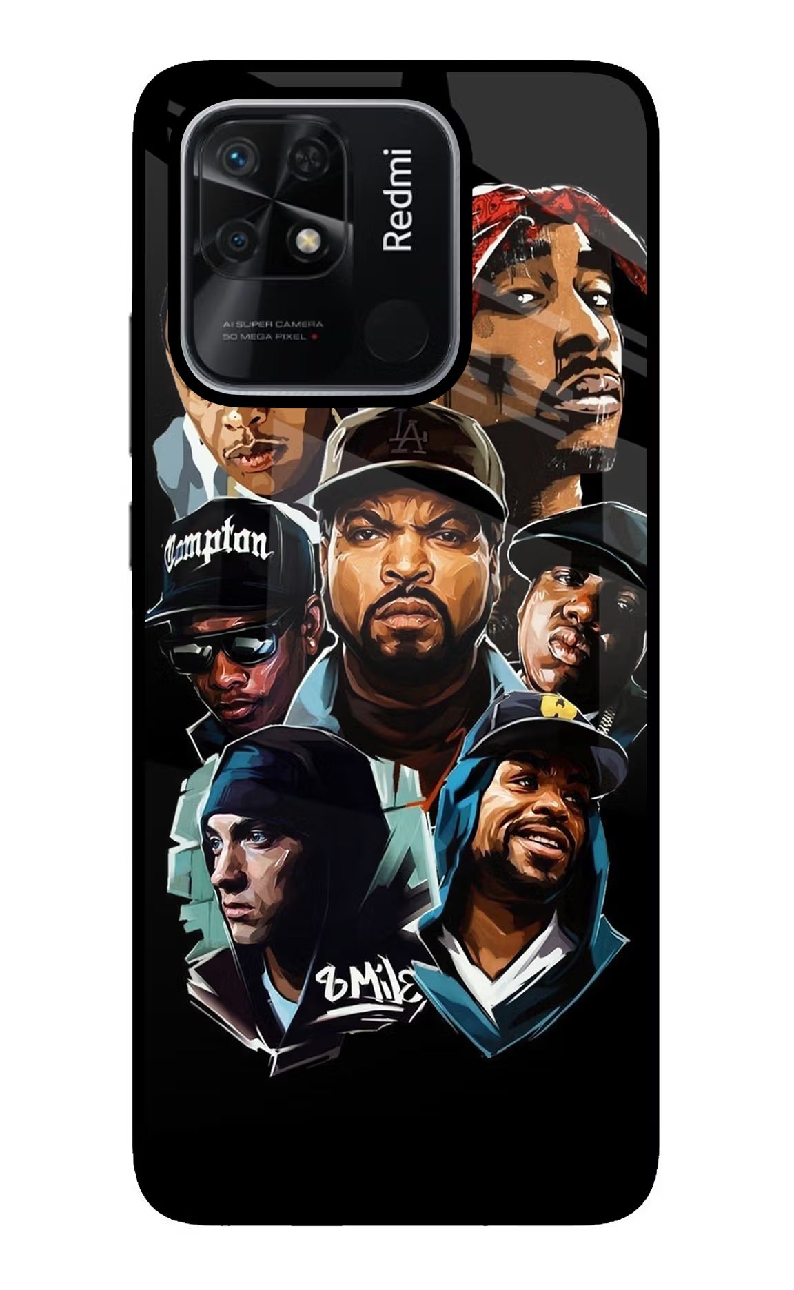 Rappers Redmi 10/10 Power Glass Case Back Cover by Casekaro