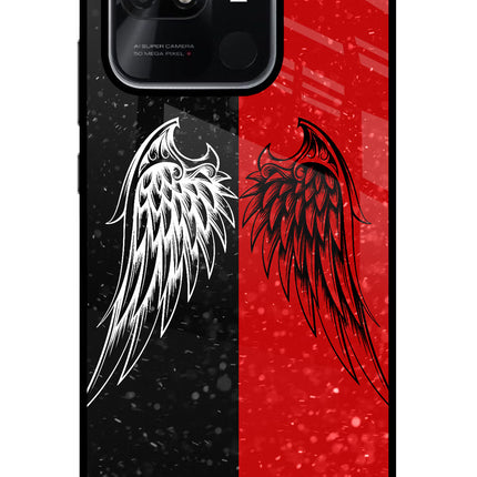 Wings Redmi 10/10 Power Glass Case Back Cover by Casekaro