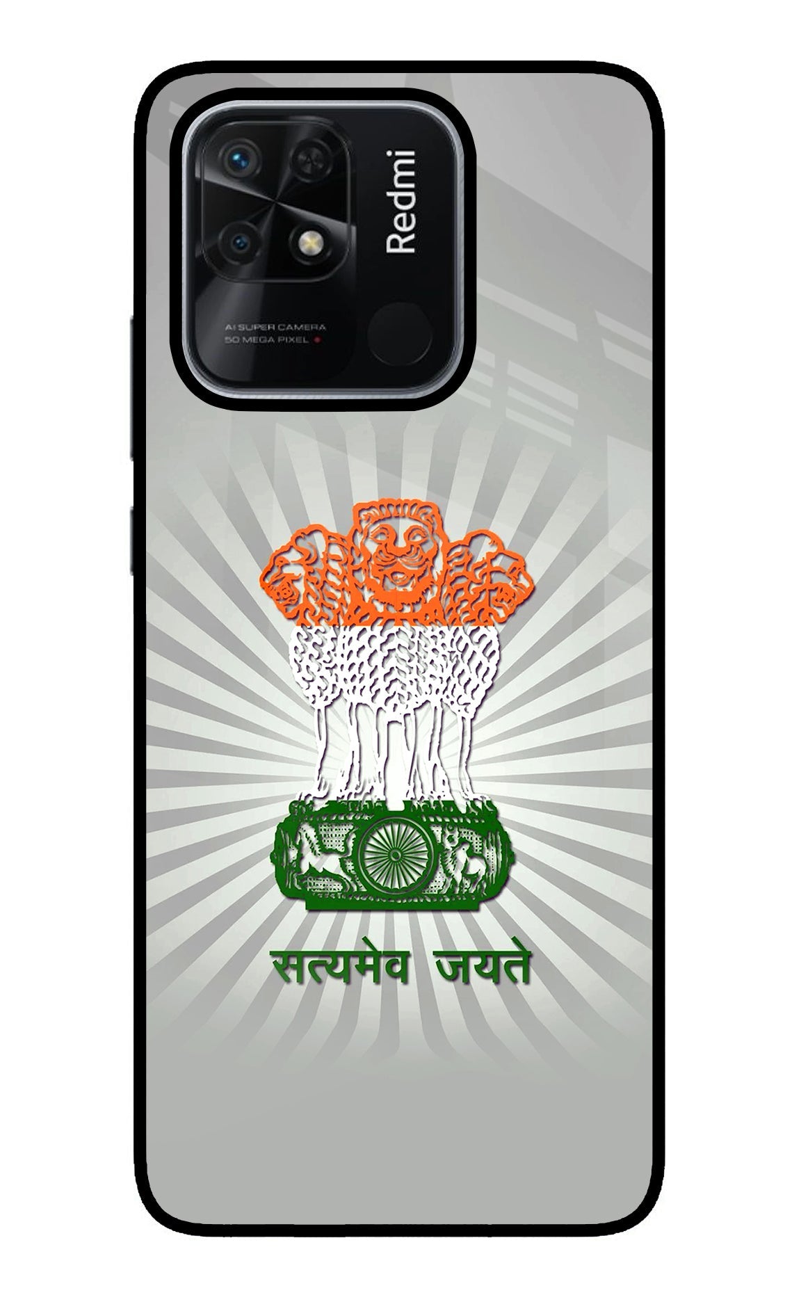 Satyamev Jayate Art Redmi 10/10 Power Glass Case