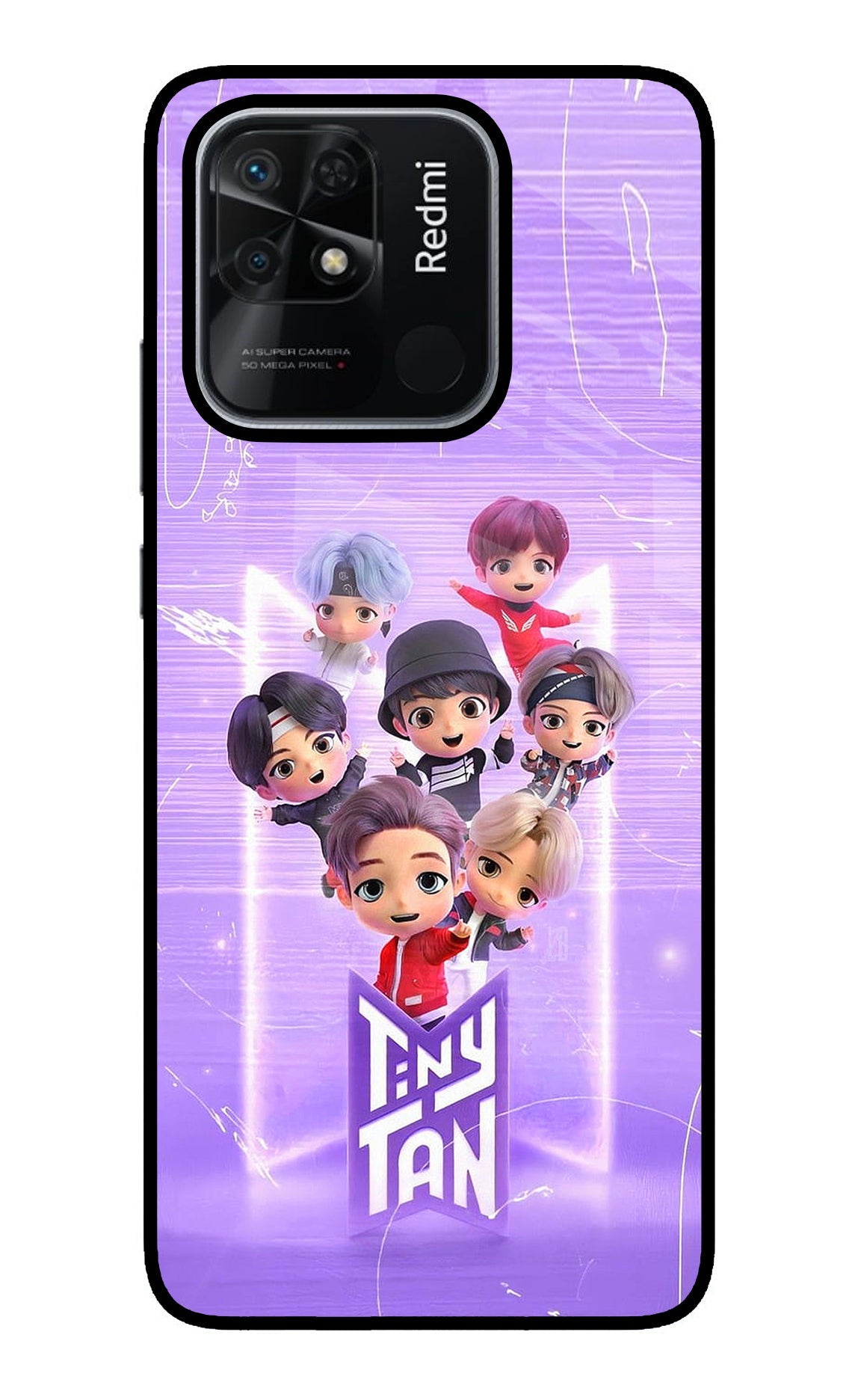 BTS Tiny Tan Redmi 10/10 Power Glass Case