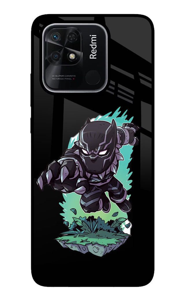 Black Panther Redmi 10/10 Power Glass Case Back Cover by Casekaro