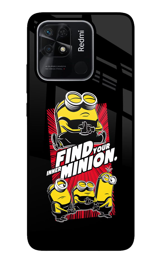 Find your inner Minion Redmi 10/10 Power Glass Case Back Cover by Casekaro