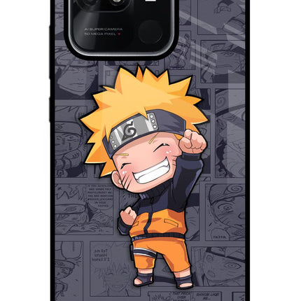 Chota Naruto Redmi 10/10 Power Glass Case Back Cover by Casekaro