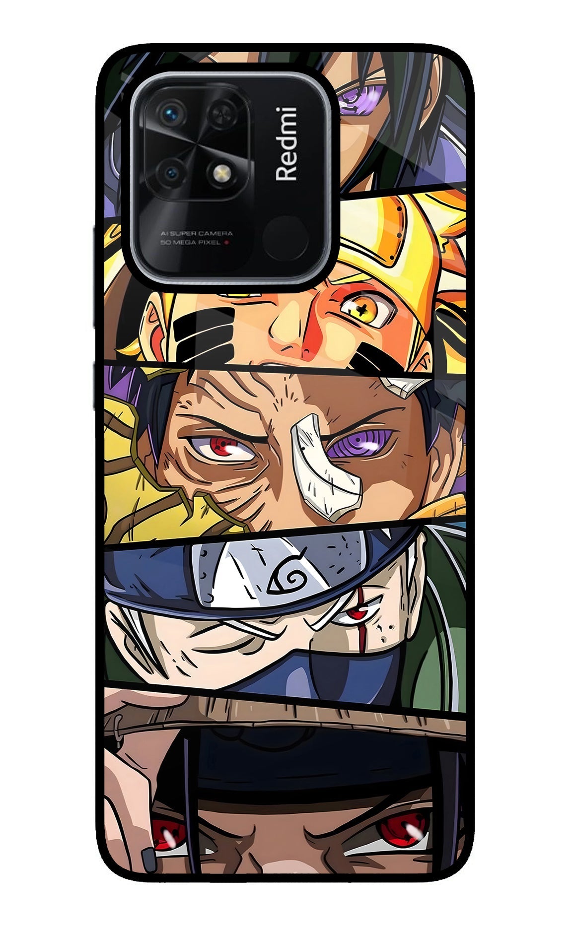 Naruto Character Redmi 10/10 Power Glass Case