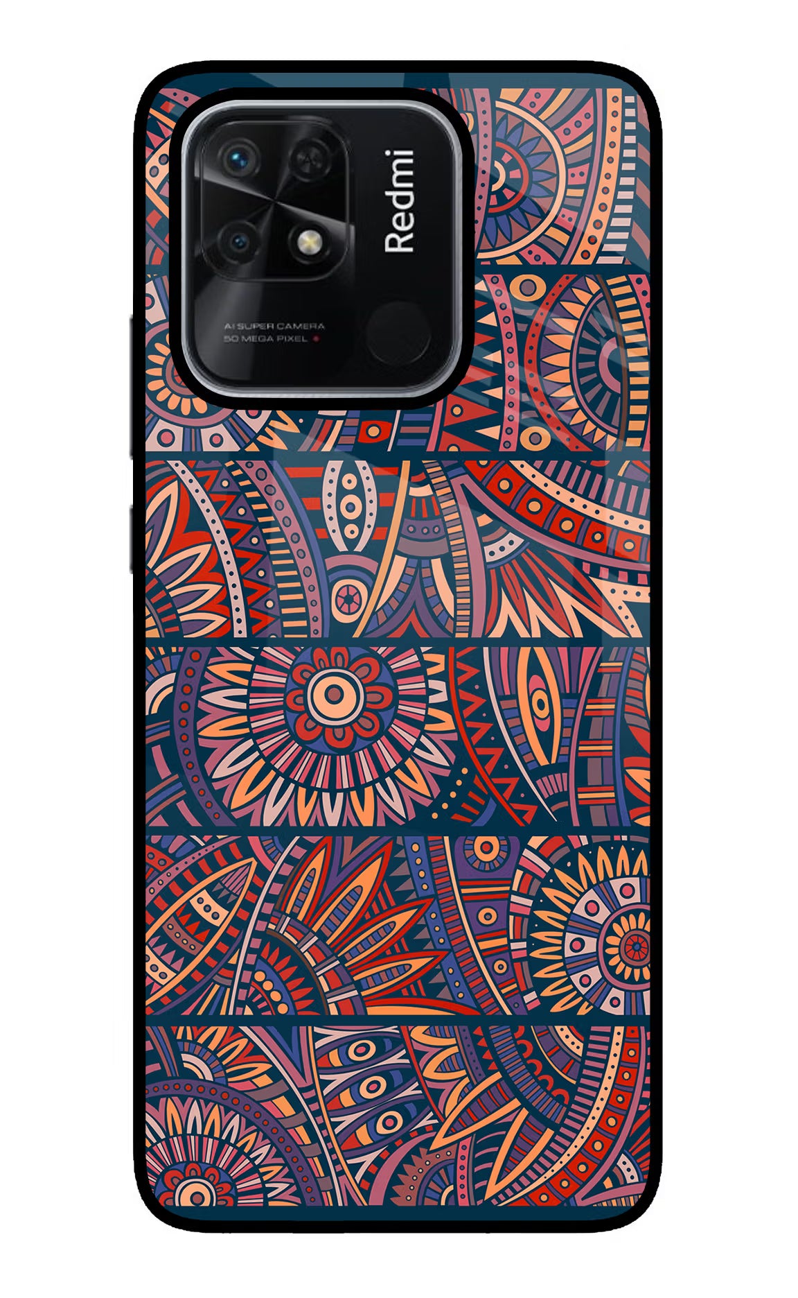 African Culture Design Redmi 10/10 Power Glass Case Back Cover by Casekaro