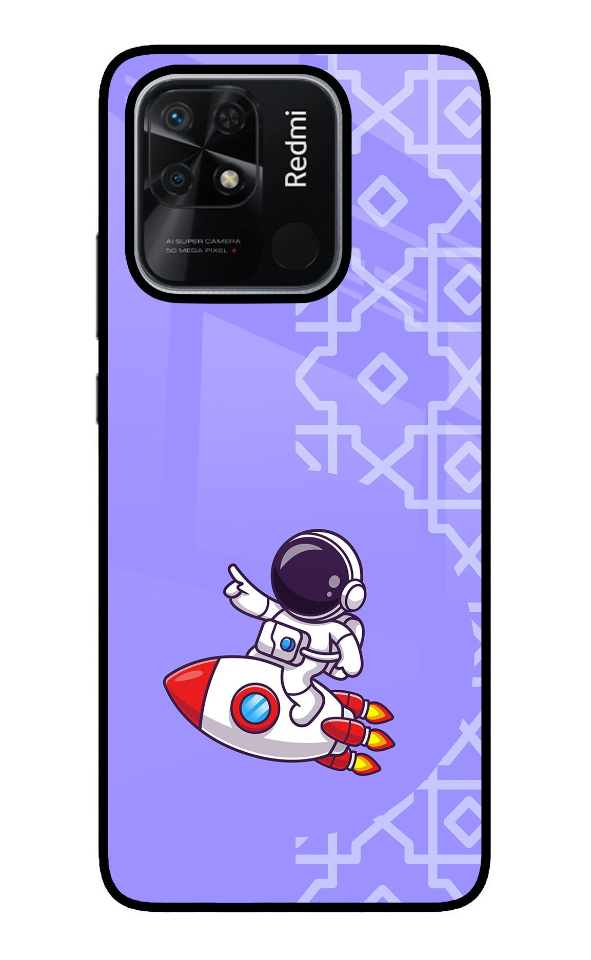 Cute Astronaut Redmi 10/10 Power Glass Case