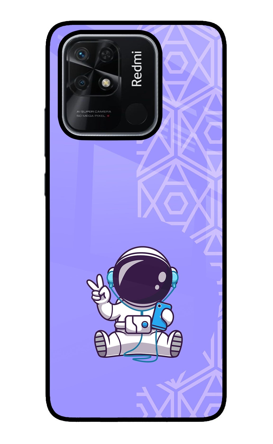 Cute Astronaut Chilling Redmi 10/10 Power Back Cover