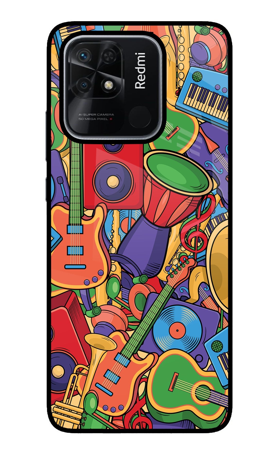 Music Instrument Doodle Redmi 10/10 Power Back Cover