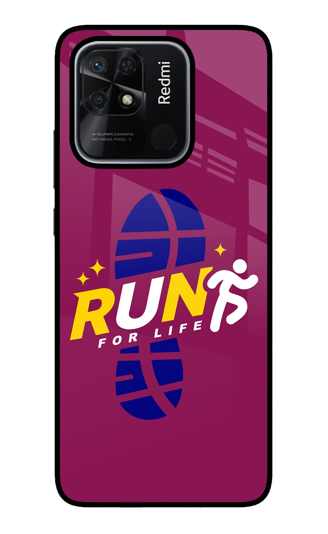 Run for Life Redmi 10/10 Power Glass Case