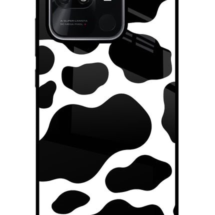 Cow Spots Redmi 10/10 Power Glass Case Back Cover by Casekaro