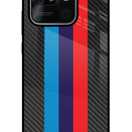 BMW Stripes Pattern Redmi 10/10 Power Glass Case