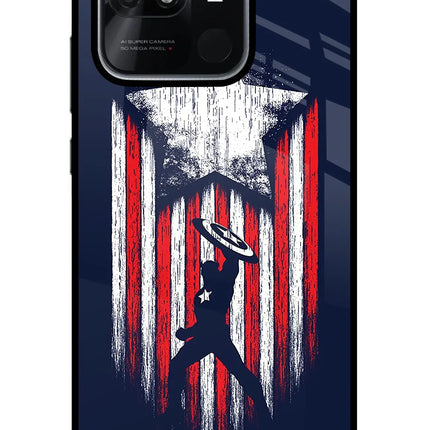 Captain America Marvel Art Redmi 10/10 Power Glass Case