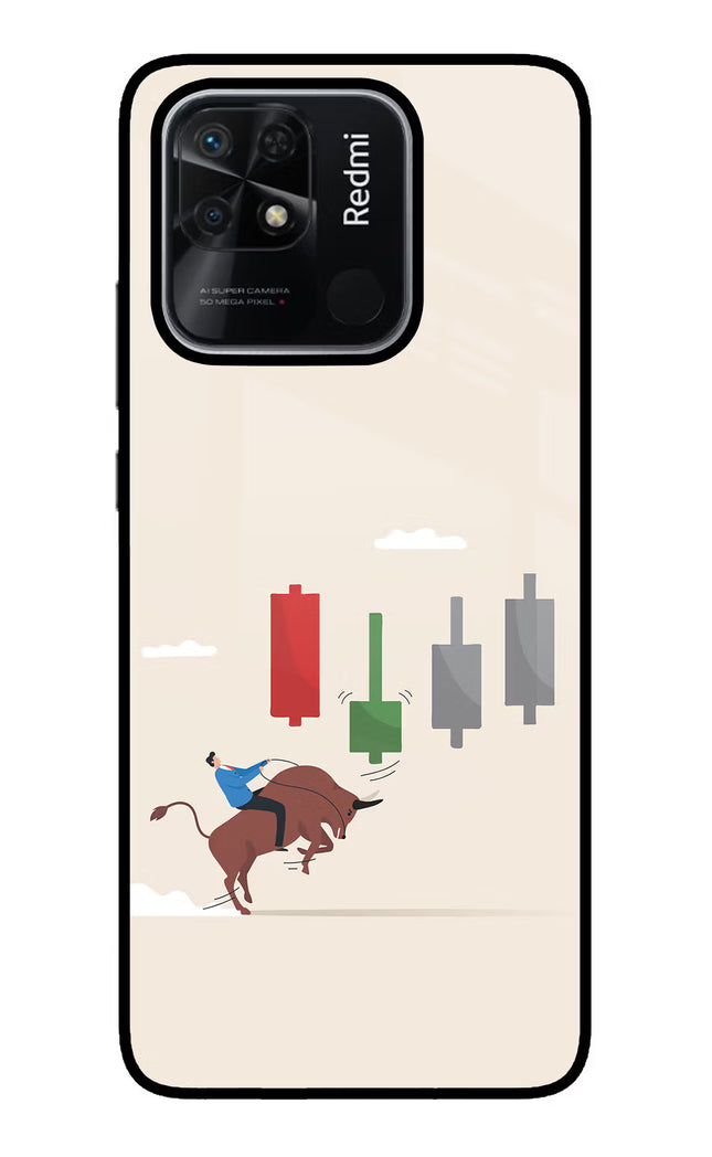 Bull Trading Momentum Redmi 10/10 Power Glass Case Back Cover by Casekaro