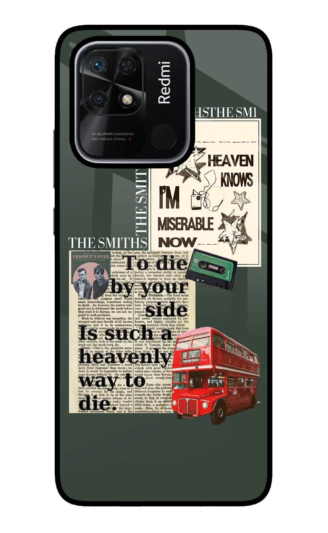 The Smiths Redmi 10/10 Power Glass Case Back Cover by Casekaro