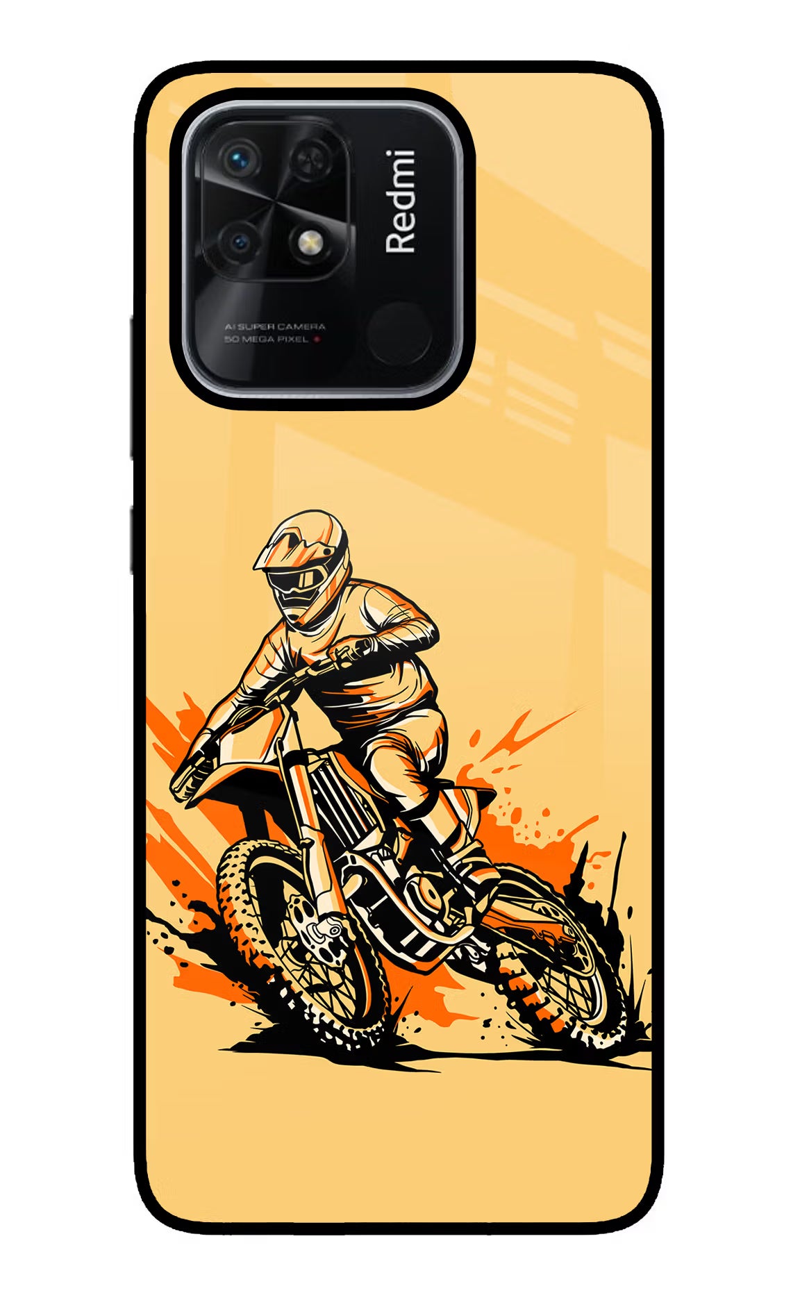 Off-Road Fury Redmi 10/10 Power Glass Case Back Cover by Casekaro