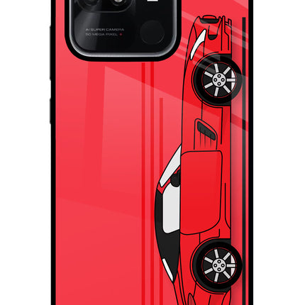 Red Velocity Redmi 10/10 Power Glass Case